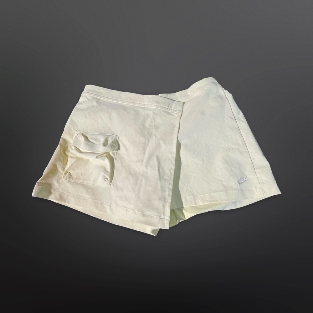 Nike Tech‎ Pack Dri Fit Skort Womens Light Yellow Tennis Golf Athleisure Size L